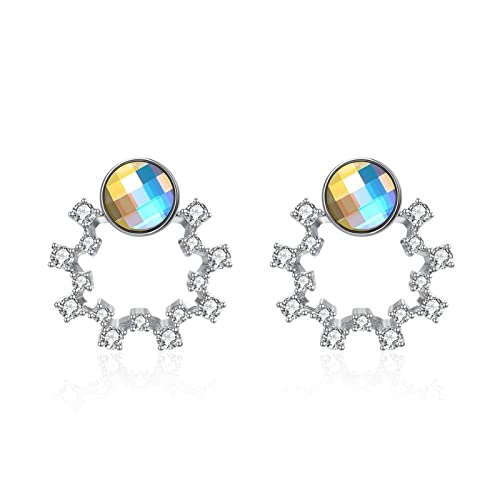 Boucles d'oreilles couronne en cristal brillant pour sublimer vos soirées chic
