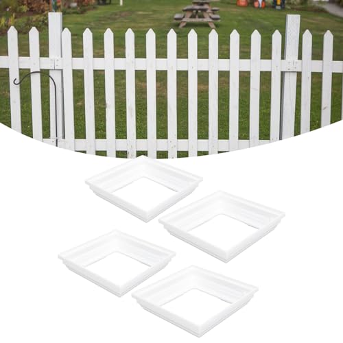 Falda de poste 4x4 pulgadas de PVC blanco Ejoyous cubiertas de base dividida para columnas de porche 5