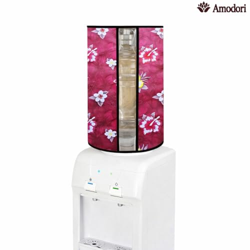 Image of Multicolor 20 Litre Water Dispenser Bottle Cover | Waterproof & Dustproof PVC Fabric | Reusable Protective Cover for 20L Water Can (floral-22)