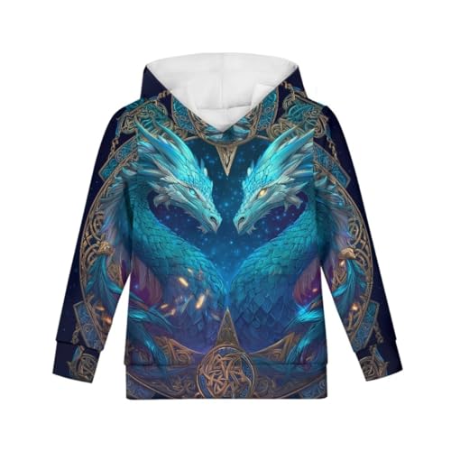 Image of GLUDEAR Teen Boys Girls Novelty Animal Galaxy Hoodies Sweatshirts Pullover