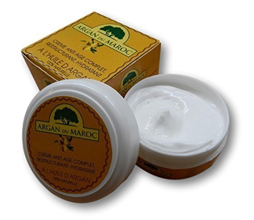 ARGAN Oil Cream Moroccan Natural Anti Age ANTIOXIDANT Vitamin E REPLENISHING (1 Pot (100g)) by Argan du maroc