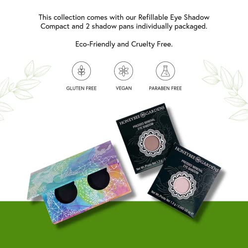 Honeybee Gardens MINISKINNY Mini Skinny Duo Eye Shadow Compact In Canterbury And Porcelain, Longlasting, Refillable & Customizable thumb #3