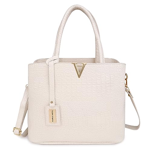 MARK & KEITH Glossy Croc Top Handle Women’s Handbag | Shoulder bag with detachable strap | Ladies purse Tote Extra Spacoius