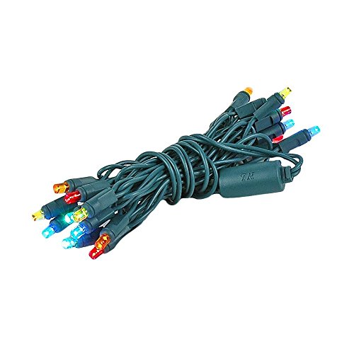 Novelty Lights 8.5 Foot 20 Light Mini LED Crafting Lights, Multicolor LEDs on Green Wire, 24 Inch Lead, Non-Connectable Short Fairy Light String for Art Projects, Bottle Lights, Crafts