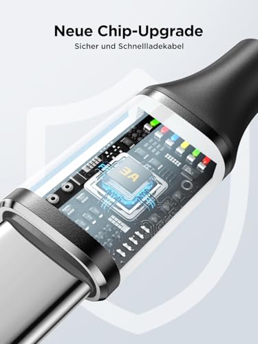 USB C Kabel 3M Lange USB Typ C Ladekabel USB C Schnellladekabel Nylon USB auf USB C Kabel für Samsung Galaxy S23 S22 S24 A12 A32 A53 PS5… – Ansicht 3