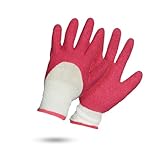 ROSTAING Fushia - Paire de Gants de Protection Multi-Usages en Latex - Protection Idéale pour Les Travaux de Bricolage et de Jardinage en Milieu Humide - Rose et Blanc