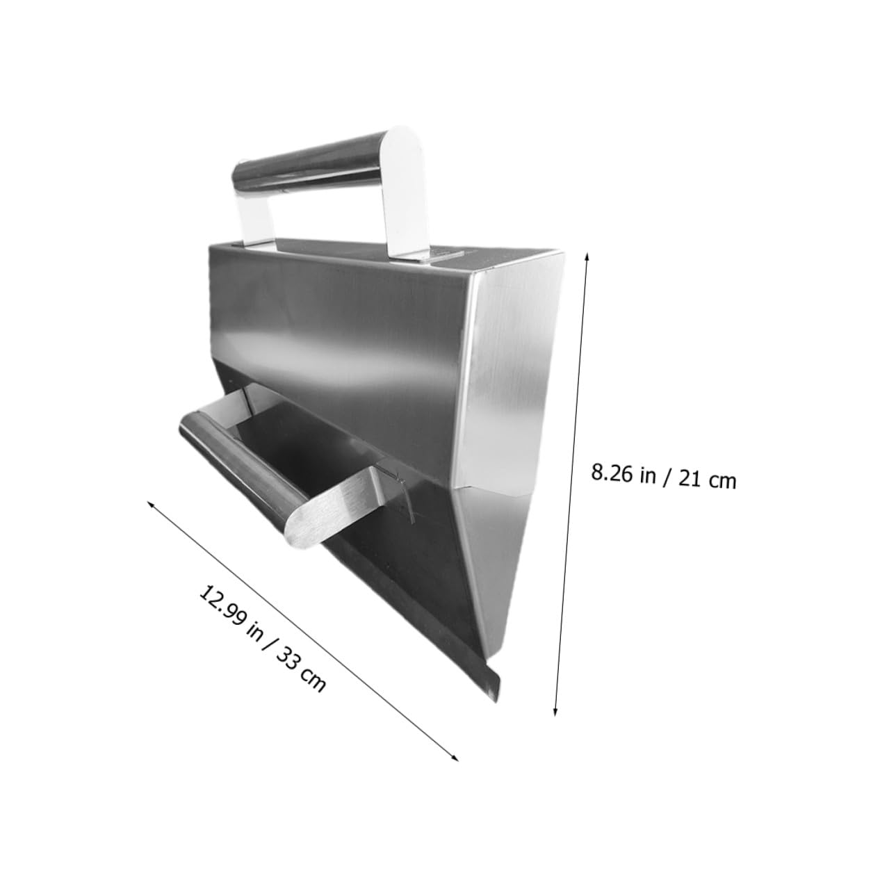 Angoily Truelle à Plâtrer en Acier Inoxydable pour Finition Murale, Outil Robuste Enduits Intérieurs et Ciment, Forme Unique Argentée