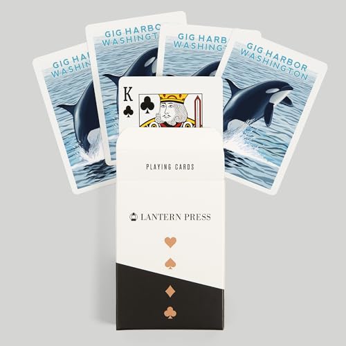 Juego de 52 Naipes Tamaño Poker Orca Whale Gig Harbor miniatura 6