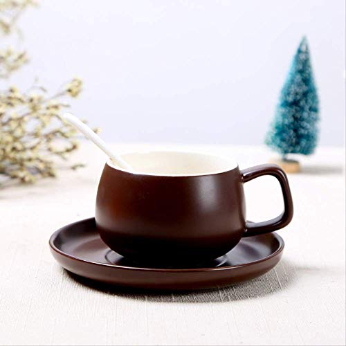 MUXIN Juego de Tazas de café Creativas Taza de cerámica Taza de Desayuno Taza de Agua de Regalo 301-400 ml Juego de café Cover