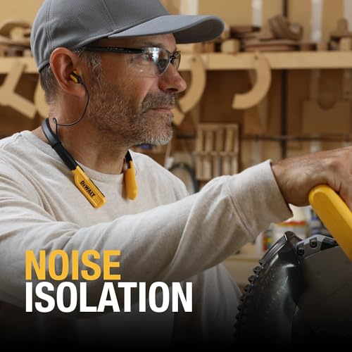 DEWALT Heavy Duty Bluetooth Neckband Headphones, Wireless Around The Neck Earbuds w/ 30H Runtime + Noise Isolation, Secure Magnetic Wireless Earbuds, Jobsite Pro Built-in Mic Bluetooth Headsets by DEWALT - Image 3