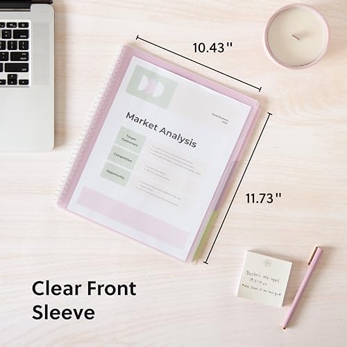 Image of Smead Poly Project Organizer, 6 Tabs, 12 Pockets, Letter Size, Pastel (89208) (Pack of 1)