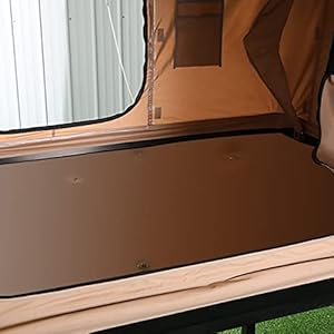 Tenda Tetto Impermeabile Tenda Tetto A Guscio Rigido con Scala E Luce Solare di Emergenza, Tenda da Tetto per Camion SUV per 3-4 Persone per Auto, Camion, SUV, Campeggio, Viaggi - immagine 7