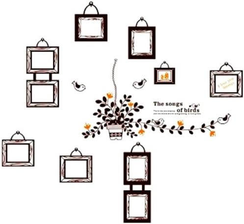 Amazon ウォールステッカー 写真 ステッカー 植物 おしゃれ 風景 フォト シール フレーム カフェ モダン 北欧 子供部屋 鳥 Cafe 身長計 壁紙 キッチン 英文 英字 時計 フランス アルファベット 猫 木 犬 花 かわいい トイレ インテリアシール 白色 インテリア