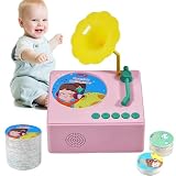 Grammophon für Kinder mit 96 Karten - Lernmusik-Player für und Mädchen | Lernspielzeug für 3 bis 6 Jahre | Geburtstagsgeschenk für Kinder | Zufällige Zubehörfarbe