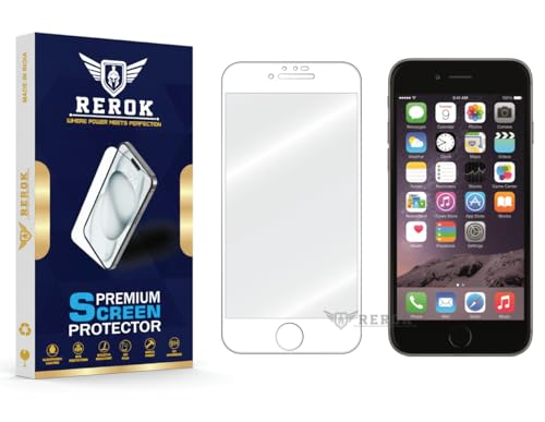 Image of Military-Grade Tempered Glass Screen Protector for iPhone 6 [Pack of 1] | HD Clear, Edge-to-Edge Coverage, Scratch Resistant, Case Friendly with Easy Installation Kit(WHITE)