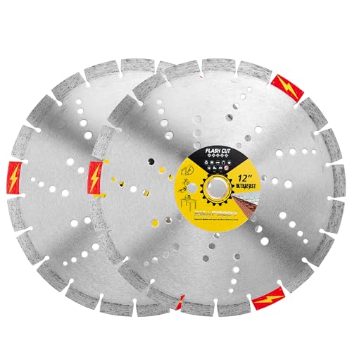 RHAPSODY 12Inch Ultrafast Diamond Saw Blade 2Pcs,Segmented General Purpose