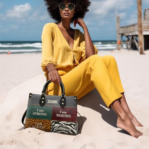 Personalized Leather Handbag For African American - Christmas Gifts For Women For Black Women2