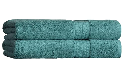 Akti Premium Cotton Bath Sheets Towels For Adults, 35X70 Inches, Pack Of 2, Super Soft, Extra Absorbent, Hotel & Spa Quality Bath Towels Extra Large, 580 Gsm - Teal Towels For Bathroom #TOP5