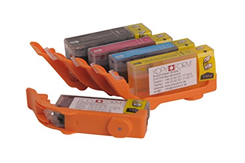 Preisvergleich Produktbild Lebensmitteltinte Patronen Set (TK071-TK074), mit Chip (PGI-5 / CLI-8) für Canon IP 3300, IP3500, P4200, IP4500, IP5200, IP5300, IX 4000 (A3), MP500, MP510, MP520, MP530, MP600, MP610, MP750, MP780, MP800, MP800R, MP810, MP830, MP950