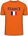 Produktbild Shirtstreet24, EM18 France, Frankreich, Fussball EM WM Shirt, Größe: S, orange