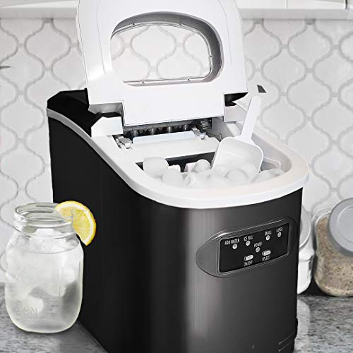 whynter imc-270mb Kompakte Tragbare Ice Maker, 27 LB. Kapazität, Metallic Schwarz 27 lb schwarz metallic – Bild 7