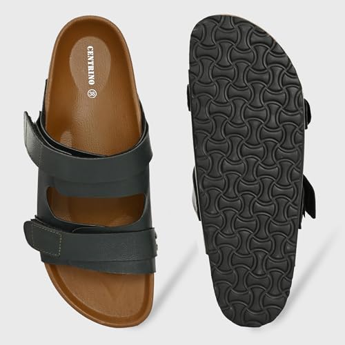 Image of Centrino Women's Berkin-Style Slip-On Sandals | Open Toe Design | Soft PU Footbed | Lightweight & Comfortable | Arch Support | On-Grip Sole | Casual Outdoor Wear (9222)