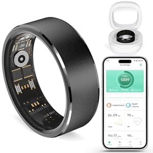 Smart Fitness Ring for Men & Women – Health & Activity Tracker with Heart Rate, Sleep Monitoring, Blood Oxygen, Motion Tracking, and Remote Camera Control, Waterproof & No Subscription Required (11#)