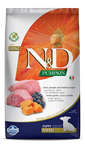 Farmina, N&D Pumpkin, Agnello, Zucca e Mirtilli, Cane Puppy Mini, 2,5kg