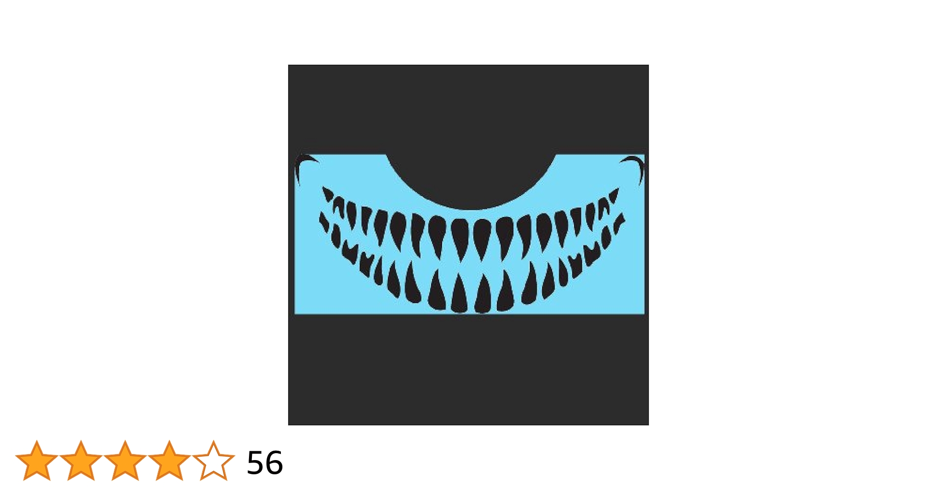 Amazon.com: Face Painting Stencil - QuickEZ/Scary Teeth #62 : Arts, Crafts & Sewing stencil-eyes-face-painting-stencil-jokester-child-size-jest-paint-face-paint-store