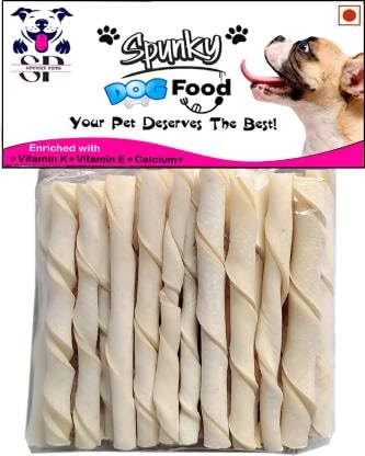 SPUNKY PETS Drools Dog Dry Food | Rawhide Twisted Calcium White Milk Sticks Dog Treats (250g, Pack of 1) (B0CYLQ92BN) Amazon Price History, Amazon Price Tracker