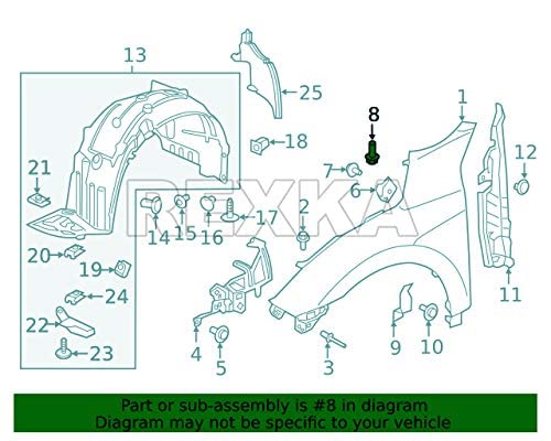 Amazon | Rexka フェンダーブラケット リベット 4.8mm ホンダ 90853