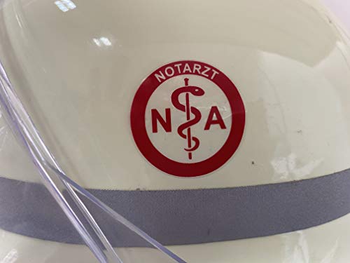 2 Stck Helmaufkleber NOTARZT Rettungsdienst Feuerwehr Helmaufkleber