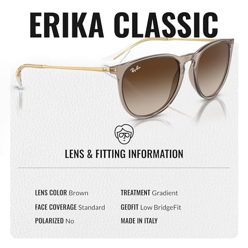 Image of Ray-Ban RB4187F CHRIS LOW BRIDGE FIT Square Shape Sunglasses for Women with Official RayBan Eyewear Kit