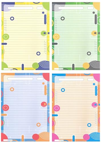 Image of Alvika - Pack of - 40 Design - 003 A4 Size 140 GSM One Side Ruled Multipurpose Designer Colored Art & Craft Sheets for Scrapbooking, Projects