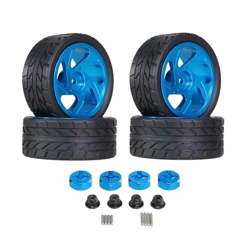 RC Models Components for Wltoys 1/14 144001 144010 144002 1/12 124017 124019 124018 124010 1/18 Metal Wheel Hub Tire Coupling M4 Nut Spar RC Car(Blue)
