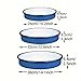 3-Pack Enamel Roasting & Baking Pan Set 10/12/14 Inch Round Cake Pans for Turkey Pizza Casseroles Desserts Oven& Dishwasher High Temperature Resistance Baking Dishes for Mom Wife Valentine's Day