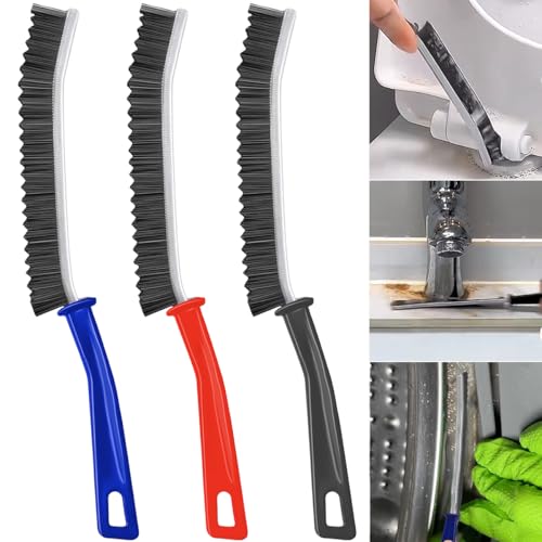 XANGNIER Hard Bristle Crevice Cleaning Brush,Multifunctional Gap Scrub Brush,Home Essentials,Bathroom Cleaner Tools for Household Use,Window,Toilet,Grout,Car,Kitchen Cleaning Brushes Gadgets,3 Pcs