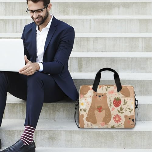 Bolsa para laptop ALAZA con estampado de marmota fresa, 13-15.6 pulg miniatura 3