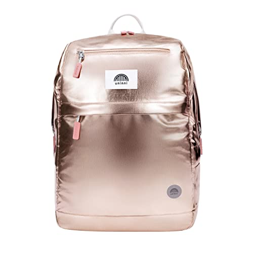 Uninni 16" Kid's Backpack For Girls And Boys Age 6+ With Padded, And Adjustable Shoulder Straps. Fits For Height 3'9" Above Kids (Rose Gold) #TOP6