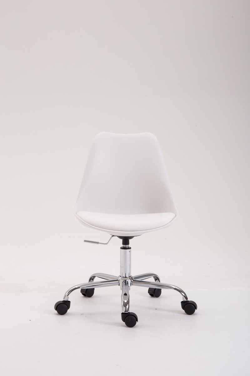 CLP Silla de Oficina Toulouse Estructura de Plástico I Silla de Escritorio Regulable en Altura I Silla Sala de Reuniones Giratoria I Silla Orden Color:Blanco