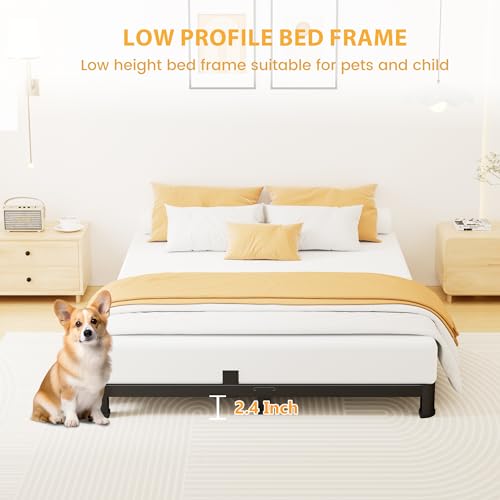 Superay 4 Inch King Bed Frame Low Profile with Rounded Legs, Easy Assembly by Superay - Used condition - Image 5