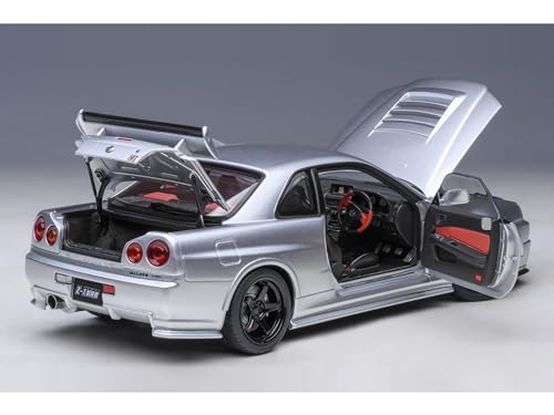 Autoart Modelo a Escala 1:18 Nissan GT-R Z-Tune RHD Plata Metálico AA77461 miniatura 4