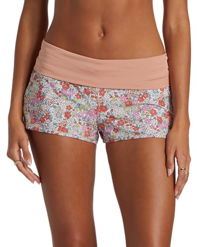 Roxy Women's Board Shorts –Tummy Control, 4-Way Stretch, Quick-Dry 2" Swim Shorts, UPF 50+ Beach Shorts, Tiger Lily, XX-Large