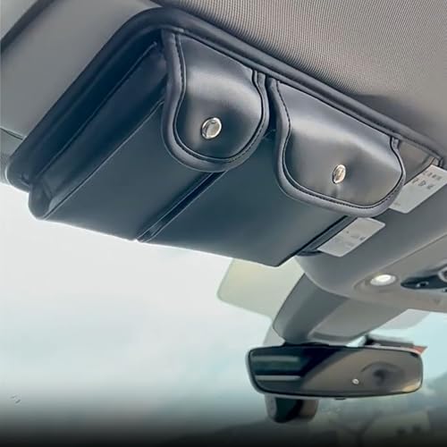 SZMBHSD Compatible con Suzuki Jimny II GJ Pro SUV, Soporte para Parasol de Coche, Bolsa multifunción para Gafas, Tarjetero, Accesorios para el Interior del Coche.