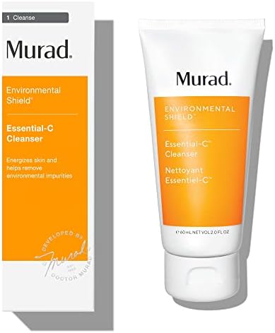 Murad Essential-C Facial Cleanser - Environmental Shield Foaming Gel - Vitamin & Antioxidant Rich Treatment Backed by Science, 2 Fl Oz