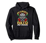Bearded Inked And Awesome Funny Tattooed Dad Sudadera con Capucha