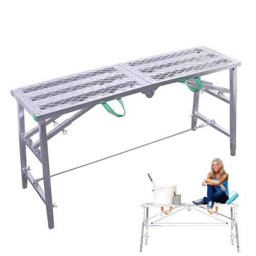 Plateforme de travail polyvalente et tour d'échafaudage pliable réglable
