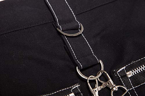 Cicilin Men's Fashion Hip Hop Rock Punk Gothic Sport Hiking Riding Casual Cargo Pants Street Dance Pants Harem Trousers Size 36 Black #TOP7