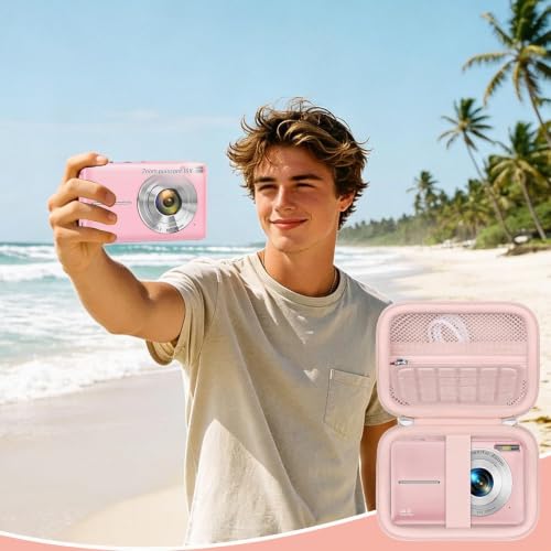 Supmay Étui de Transport pour VAHOIALD/pour Kodak PIXPRO FZ55 FZ45 / pour Acbaeta/pour LOUM/pour IXNAIQY/pour ZMOQNG, Sac de Voyage pour Appareil Photo numérique Compact, Rose – vue 7
