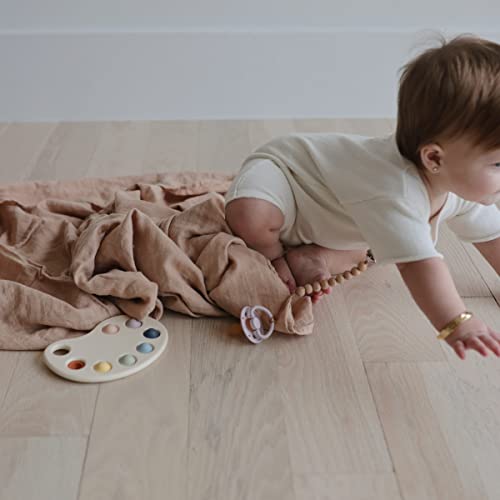 Image of mushie Muslin Baby Swaddle Blanket | 100% Organic Cotton (Natural)